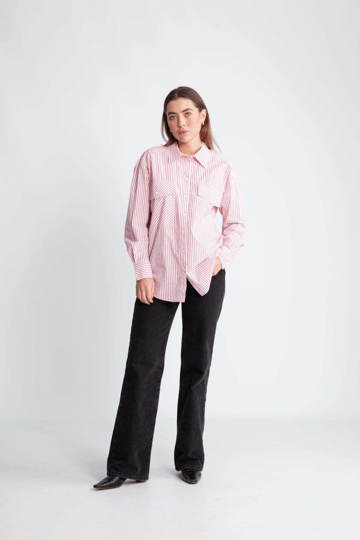 ParinazPW Skjorta - Mars Red Stripe