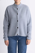 AlphaGZ Short Cardigan - Gråblå Melerad