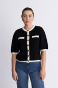 GZalpha Contrast Kofta - Black/Ivory Comb