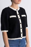 GZalpha Contrast Kofta - Black/Ivory Comb