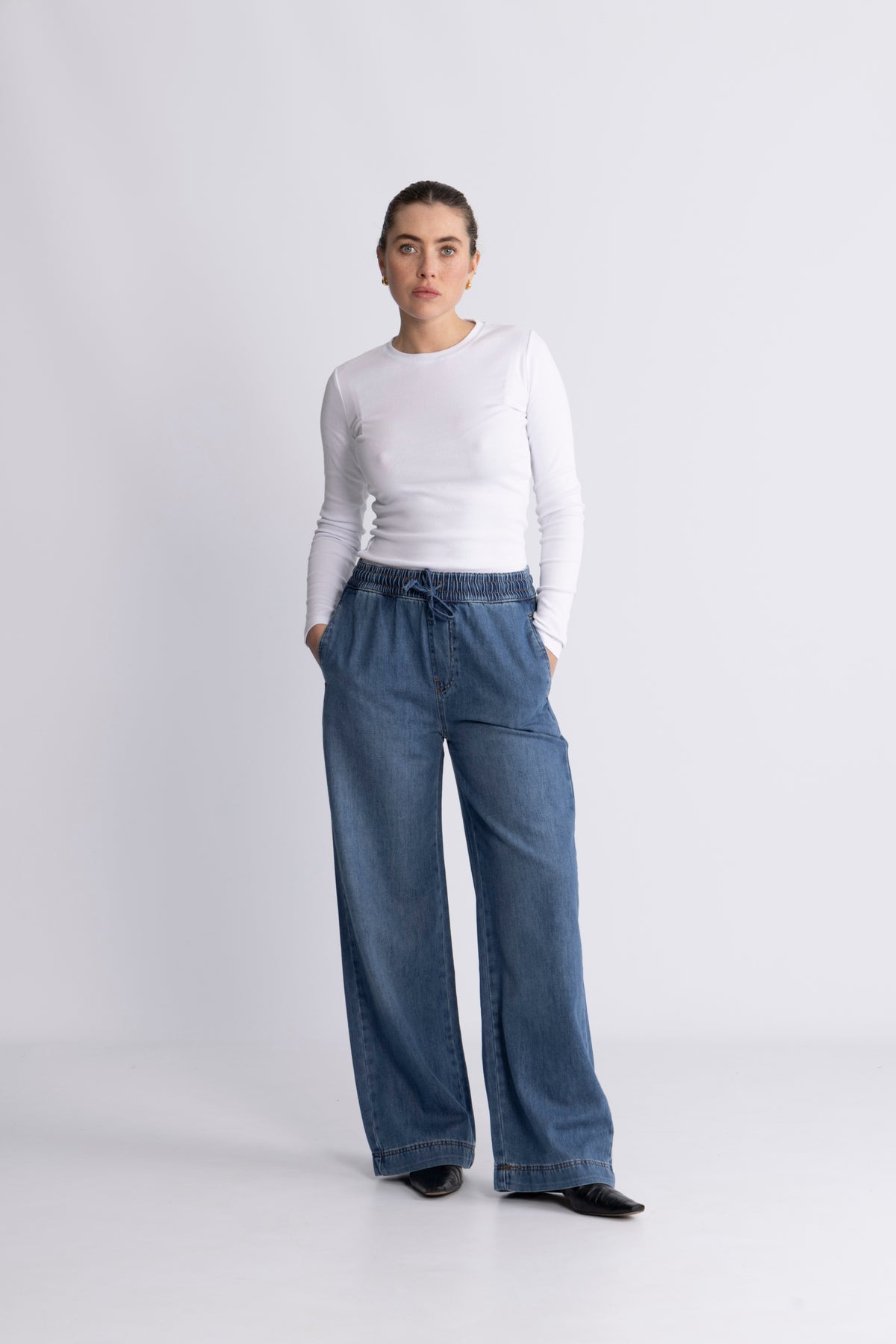 SophinaIW Pullon Pants - Washed Denim