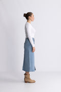 Selected Femme Krista-Gerda maxikjol - Light Blue Denim