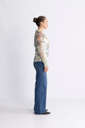 Monica Blouse W/Applique - Ivory