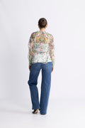 Monica Blouse W/Applique - Ivory
