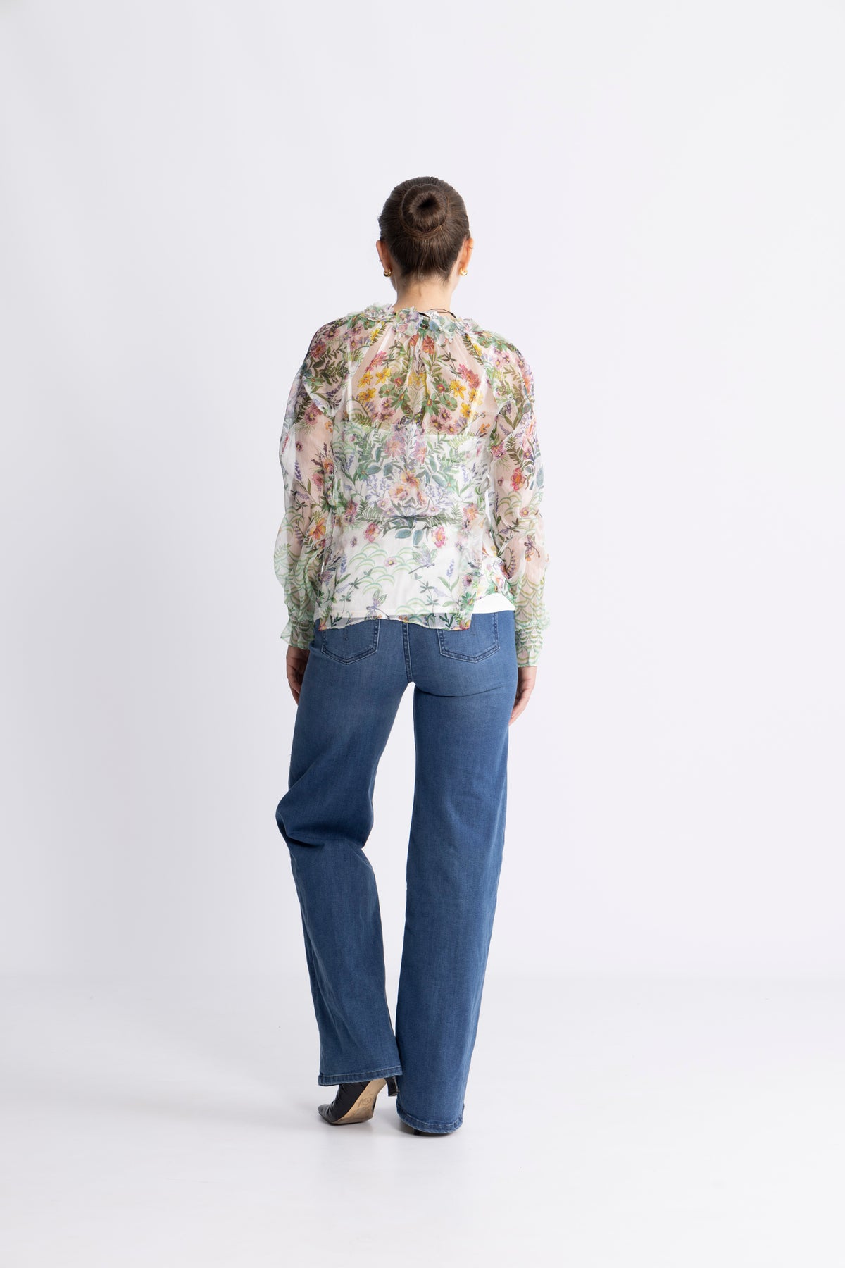 Monica Blouse W/Applique - Ivory