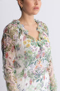 Monica Blouse W/Applique - Ivory