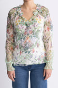 Monica Blouse W/Applique - Ivory