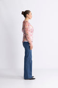 Monica Blouse W/Applique - Pink