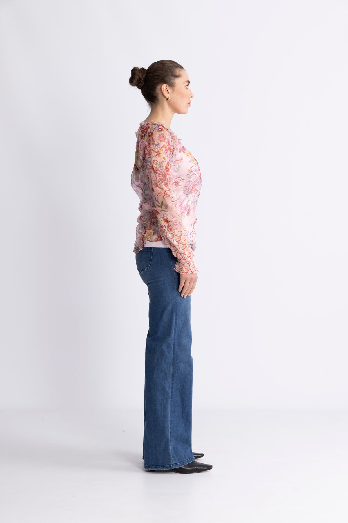 Monica Blouse W/Applique - Pink