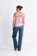 Monica Blouse W/Applique - Pink