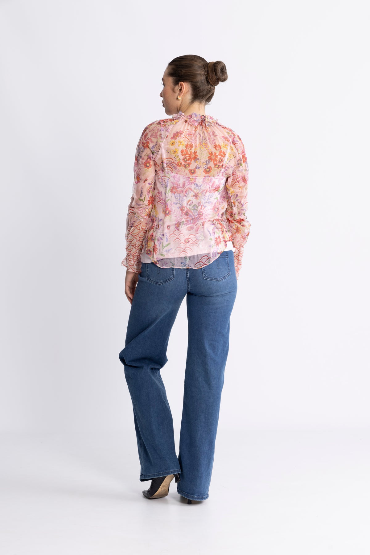 Monica Blouse W/Applique - Pink