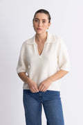Gestuz GZalpha Ss Polo Pullover - Ivory