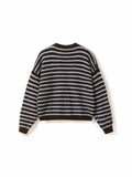 N-Mafalda Knit - Brown Blue Stripe