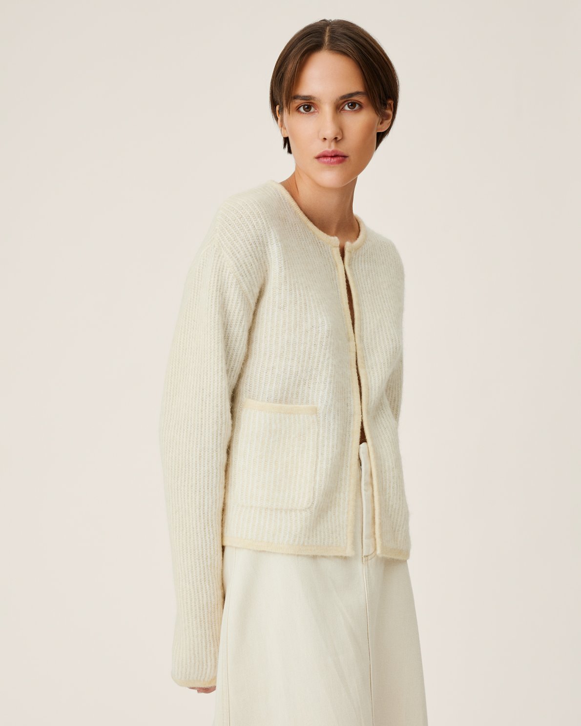Eliza Nenaya Cardigan Stp - R Yellow/V Ice