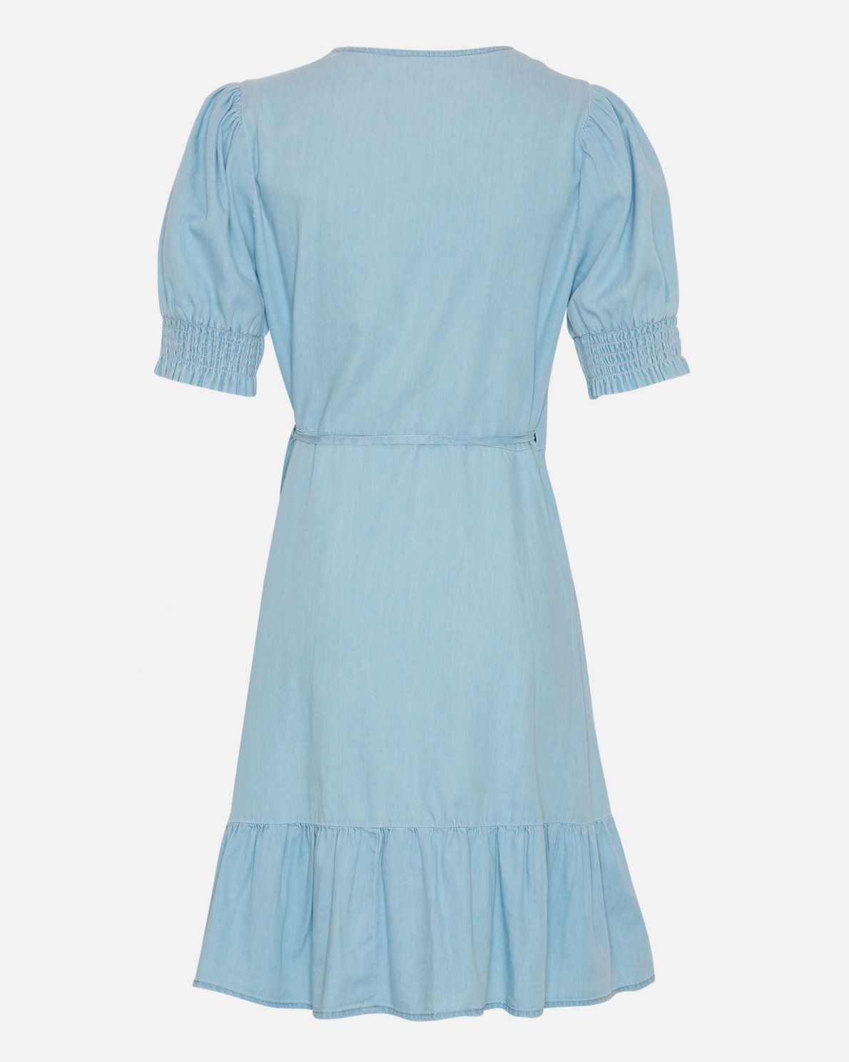Emery Lyanna Ss Wrap Dress - Mid Blue Wash