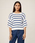 Hannalie 2/4 Pullover Stp - Egret/Oceana