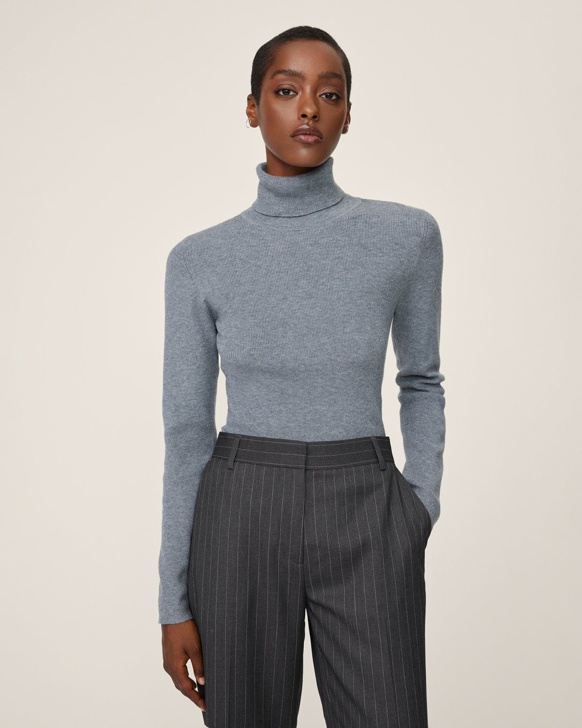 Maile Rachelle R Pullover - Medium Grey Melange