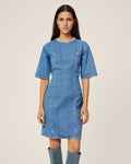 Mairi Ada Ss Dress - Mid Blue Wash