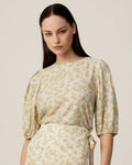 Marva Ladonna 2/4 Top Aop - Reed Yellow