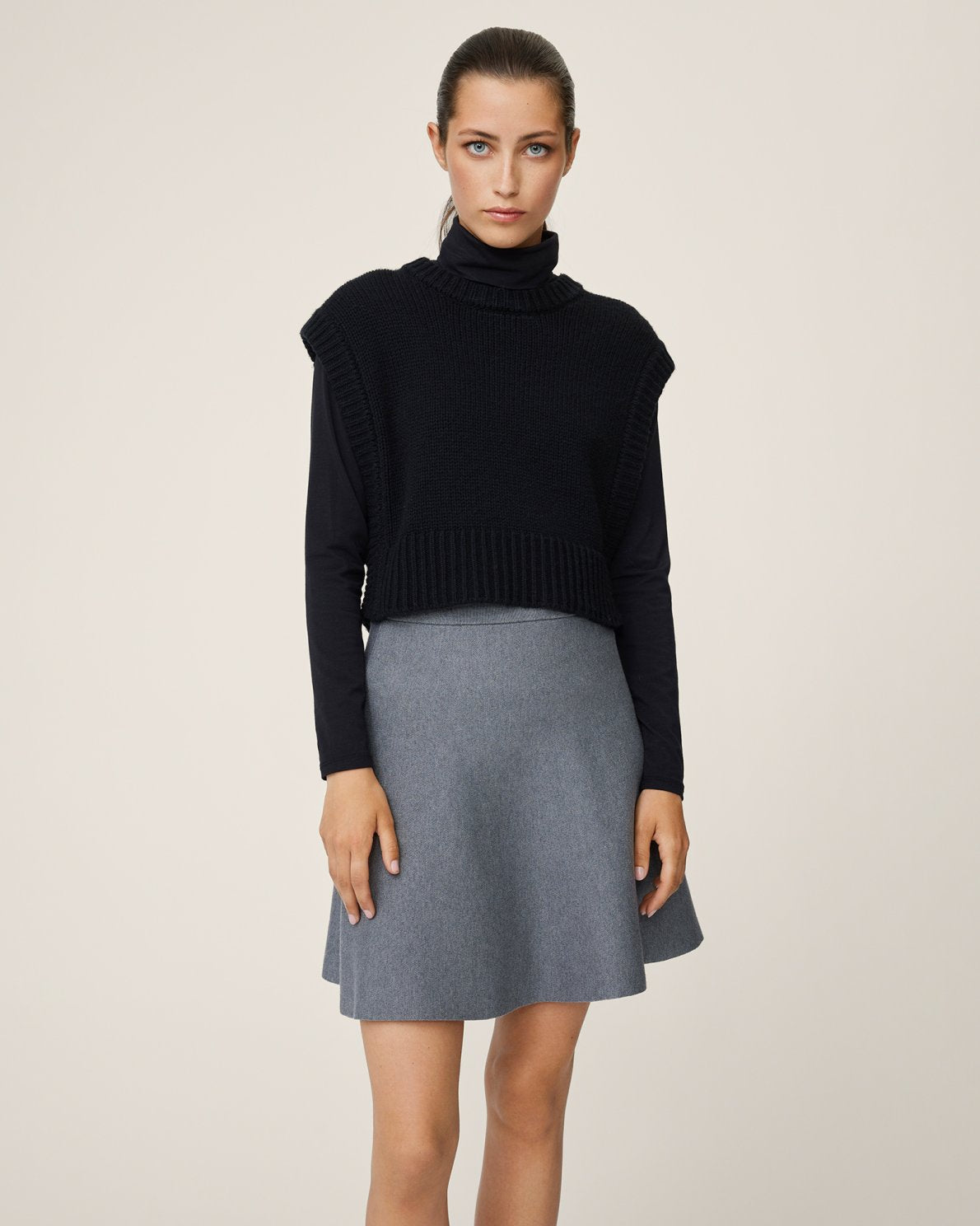 Mercy East Kjol - Medium Grey Melange