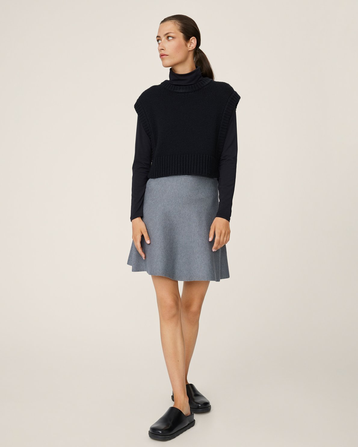 Mercy East Kjol - Medium Grey Melange
