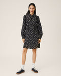 Nathasia Ladonna Shirt Dress Aop - Black Flower