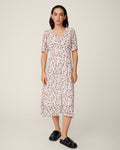 Neomina Rikkelie Ss Shirt Dress Aop - Persimmon Flwr