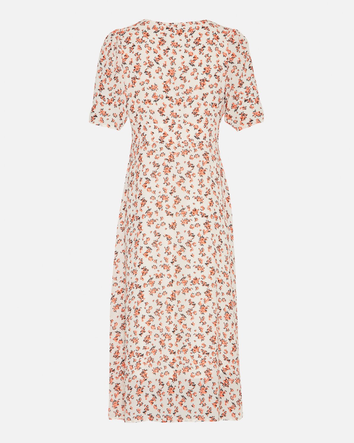Neomina Rikkelie Ss Shirt Dress Aop - Persimmon Flwr