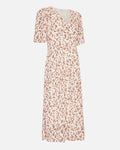 Neomina Rikkelie Ss Shirt Dress Aop - Persimmon Flwr