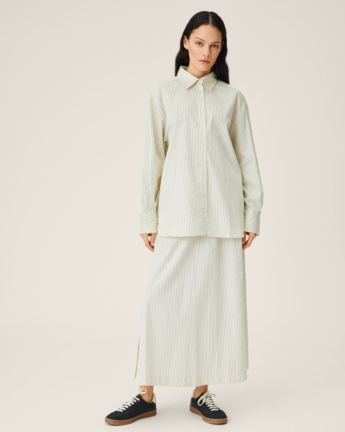 Wilhelmina Skirt Stp - Almond Oil/Blk