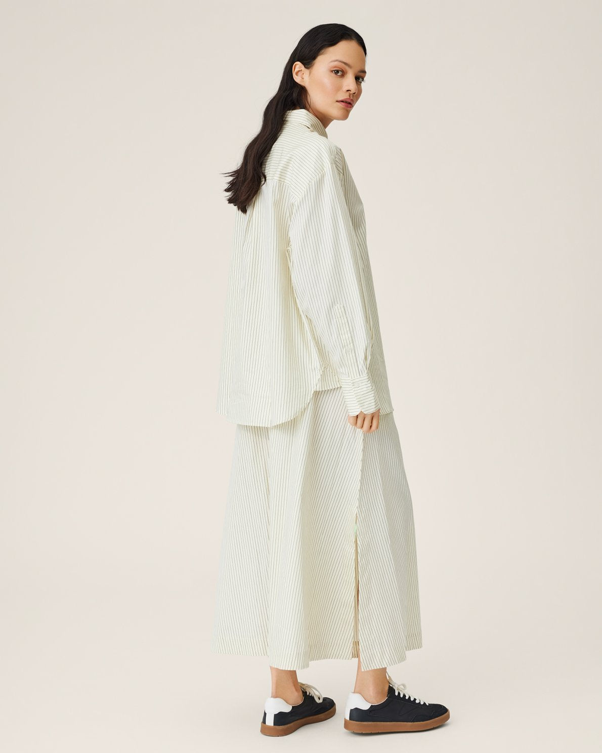 Wilhelmina Skirt Stp - Almond Oil/Blk