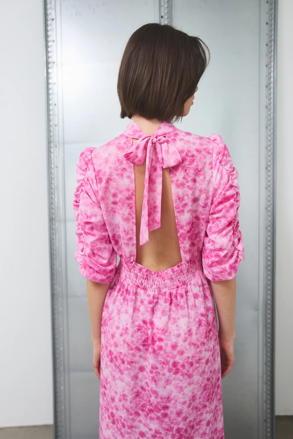 Leo Long Dress - Trudy Pink Print