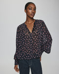 Evelda Orabella Blus Aop - Desert Rose Flw