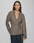 Gustel Hope Wrap Cardigan - Walnut Melange