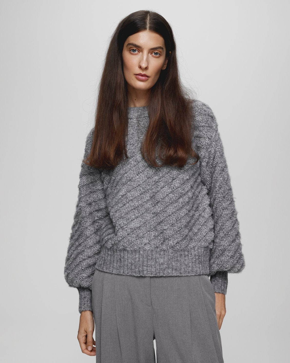 Jaycie Pullover - Medium Grey Melange