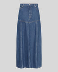 Laurentine Rue Hw Skirt - Mid Blue Wash