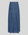 Laurentine Rue Hw Skirt - Mid Blue Wash