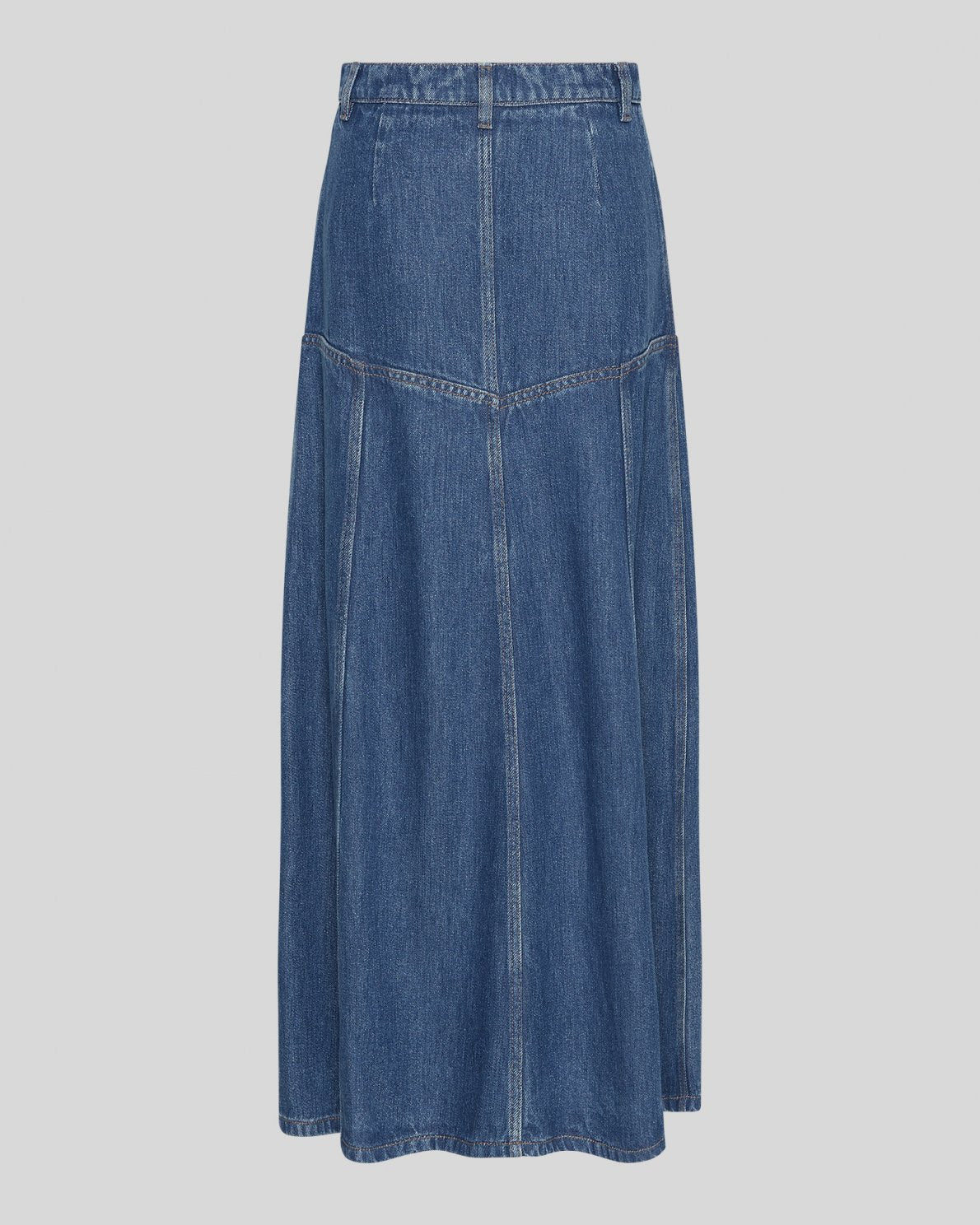 Laurentine Rue Hw Skirt - Mid Blue Wash
