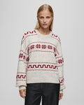 Lerato Hope Pullover Aop - Oat Mel Rhubarb