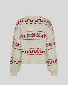 Lerato Hope Pullover Aop - Oat Mel Rhubarb
