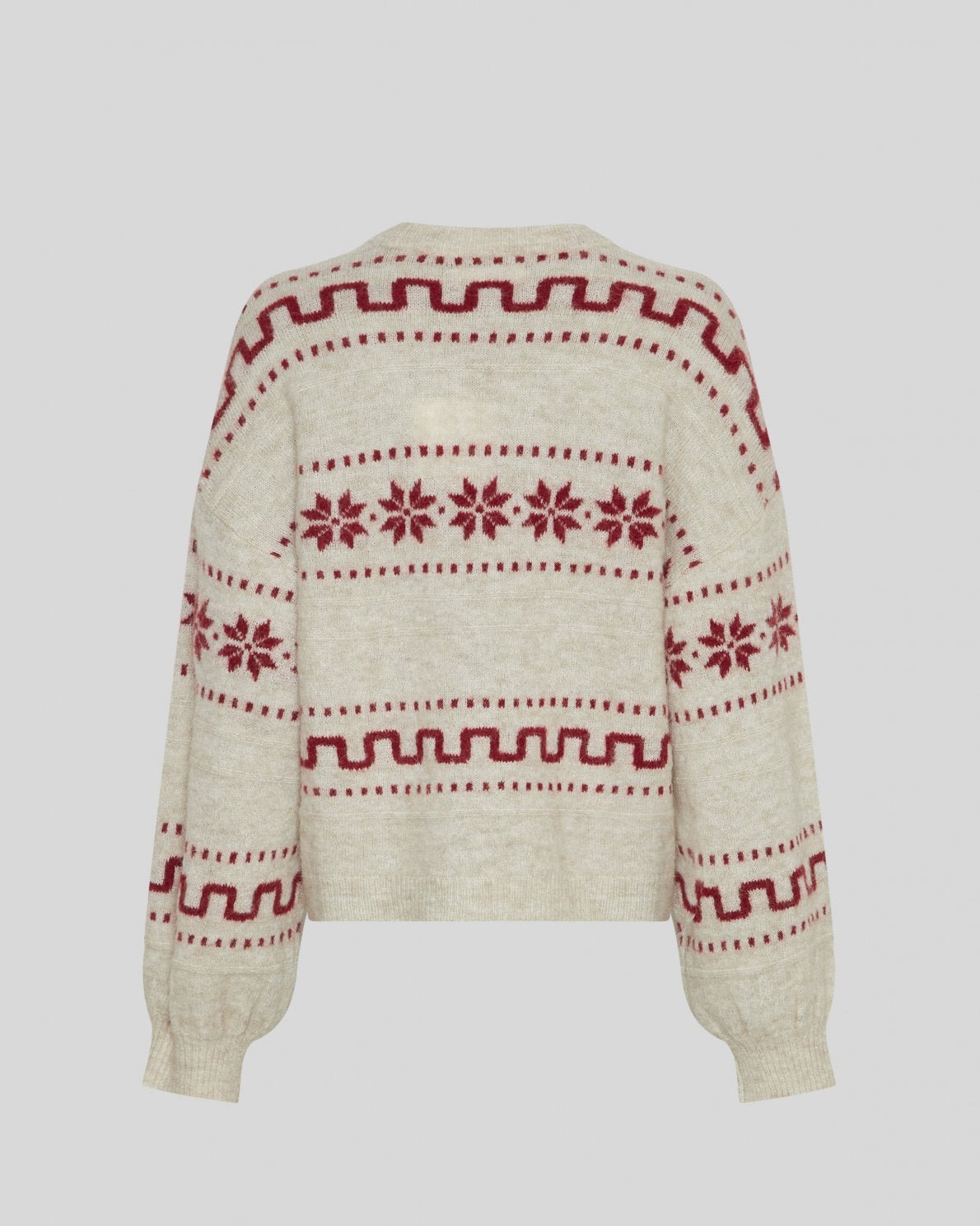 Lerato Hope Pullover Aop - Oat Mel Rhubarb