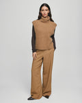 Moss Copenhagen Macy Michelle HW Wide Byxor - T Coconut Mel