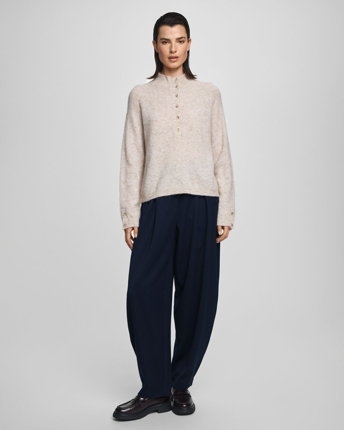 Milania Hope M Pullover - Oatmeal Melange