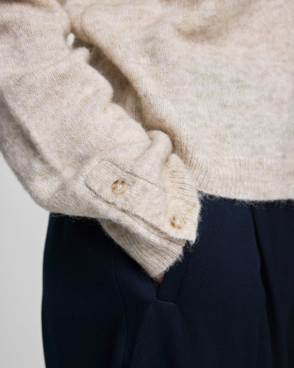 Milania Hope M Pullover - Oatmeal Melange