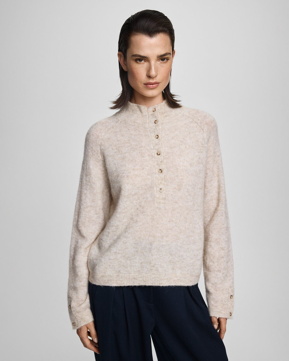 Milania Hope M Pullover - Oatmeal Melange
