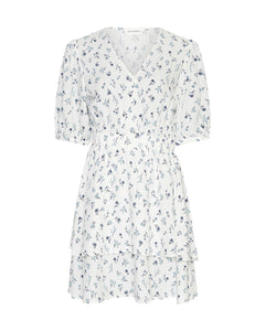 Amelina Vealine 2/4 Dress Aop - Aqua Haze Flwr