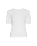 Betrina Rib 2/4 T-shirt - Bright White