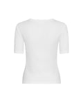 Betrina Rib 2/4 T-shirt - Bright White