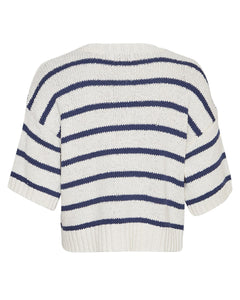 Hannalie 2/4 Pullover Stp - Egret/Oceana