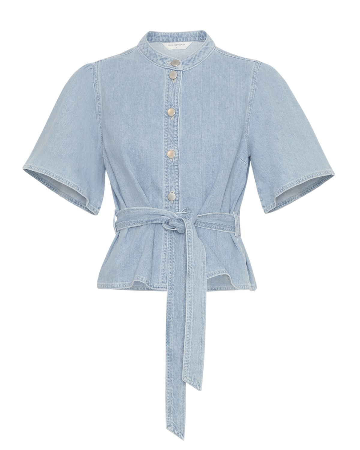Ingrid Lis 2/4 Denim Belt Shirt - Light Blue Wash